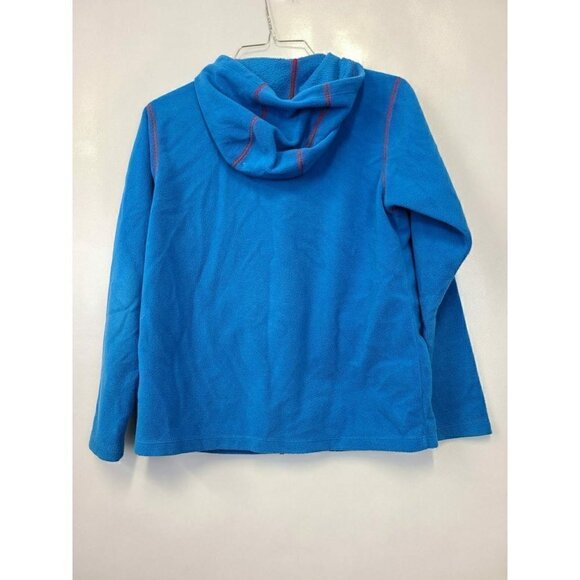 EDDIE Bauer Mens Fleece Jacket Medium Blue Pockets - Picture 5 of 6